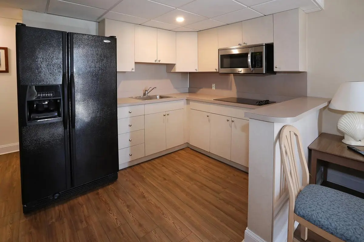 The full kitchen in a Type 8 Three-Room Deluxe Apartment at the Matador